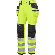 Pantaloni de lucru dama reflectorizanti Helly Hansen Luna Construction, CL2, galben negru, C34