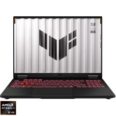 Laptop ASUS Gaming 16'' TUF A16 FA608WV, 2.5K 165Hz, Procesor AMD Ryzen™ AI 9 HX 370 (24M Cache, up to 5.1 GHz), 16GB LPDDR5X, 1TB SSD, GeForce RTX 4060 8GB, No OS, Jaeger Gray