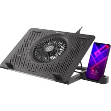 Stand/Cooler notebook Genesis Oxid 450 RGB, 5 venilatoare, suport telefon, hub USB